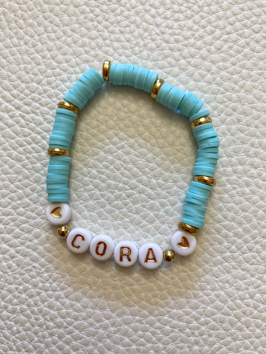 Stackable Clay Bead Alphabet Bracelet Original Design from Story Beads