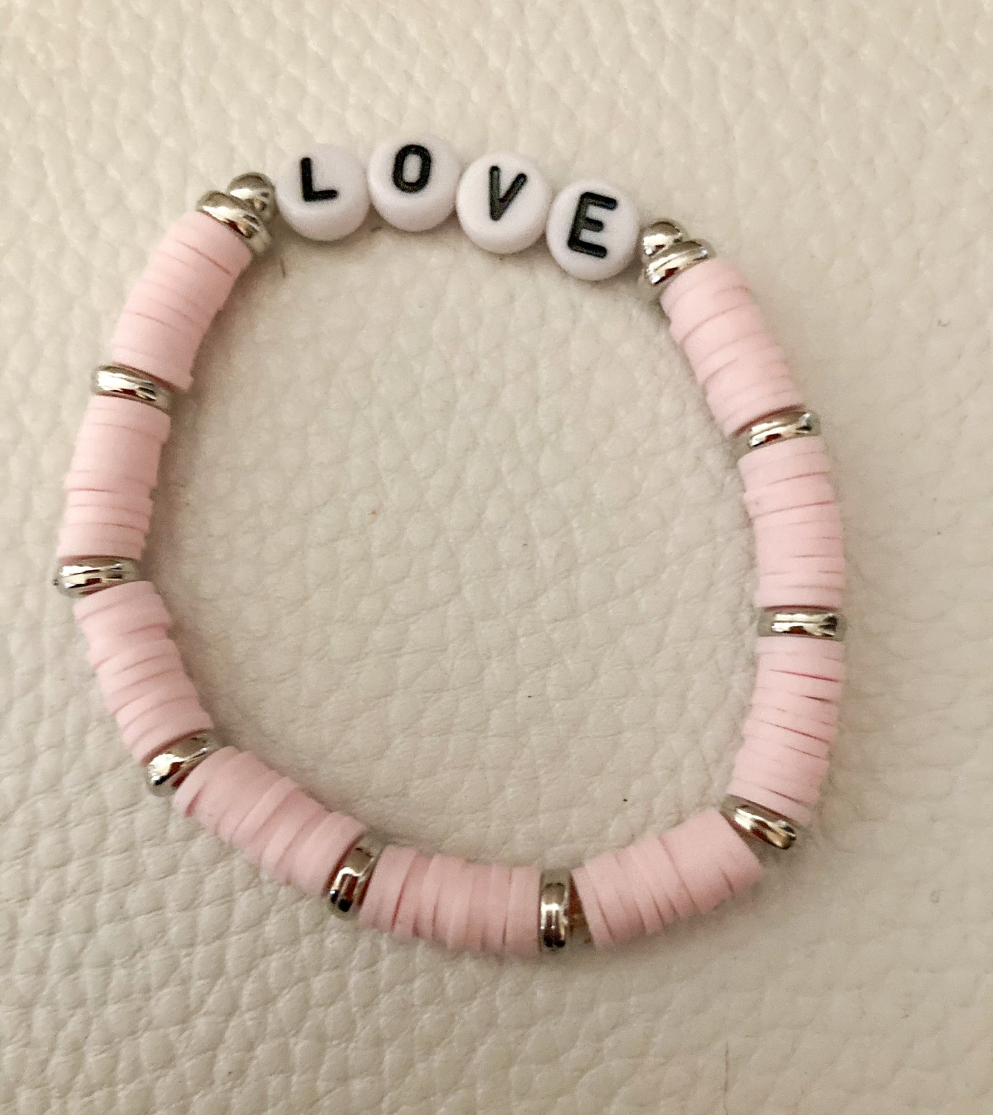 Love Clay Heishi Beaded Bracelet